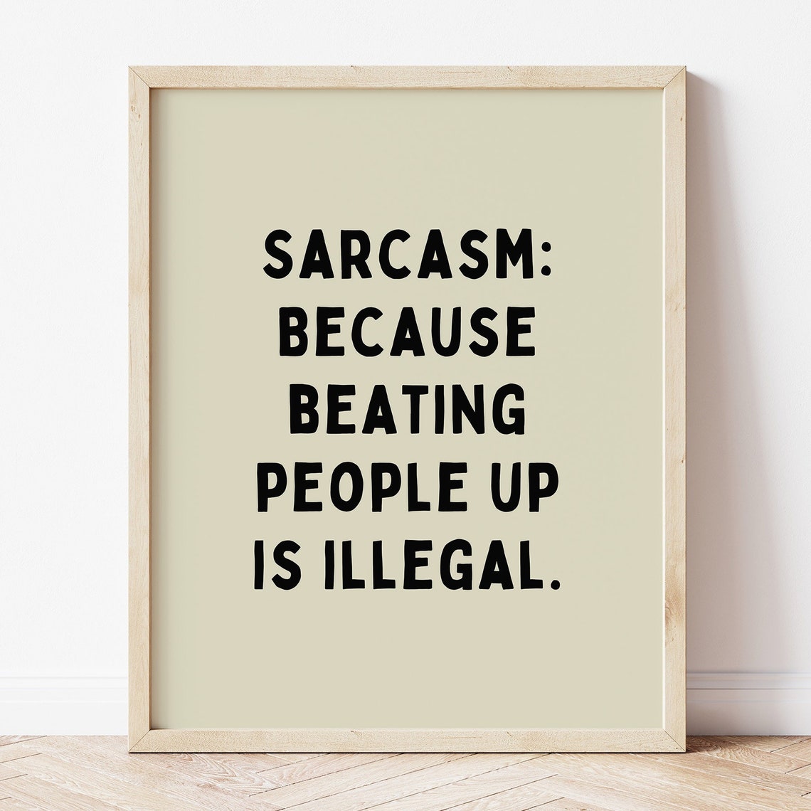 Sarcasm Definition Print Funny Minimalist Home Office Decor