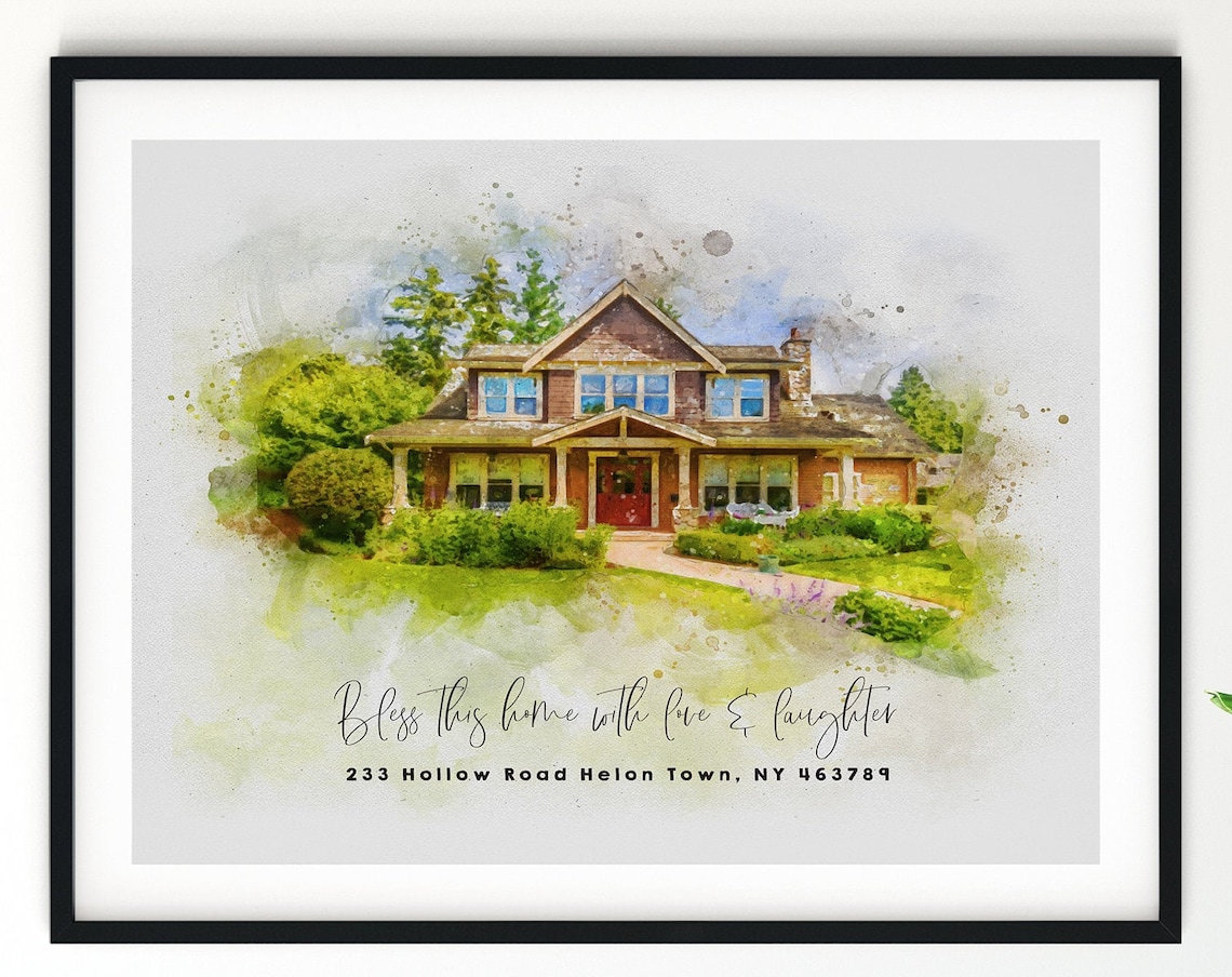 Custom Watercolor House Portrait, Personalized Art Print - Image 2