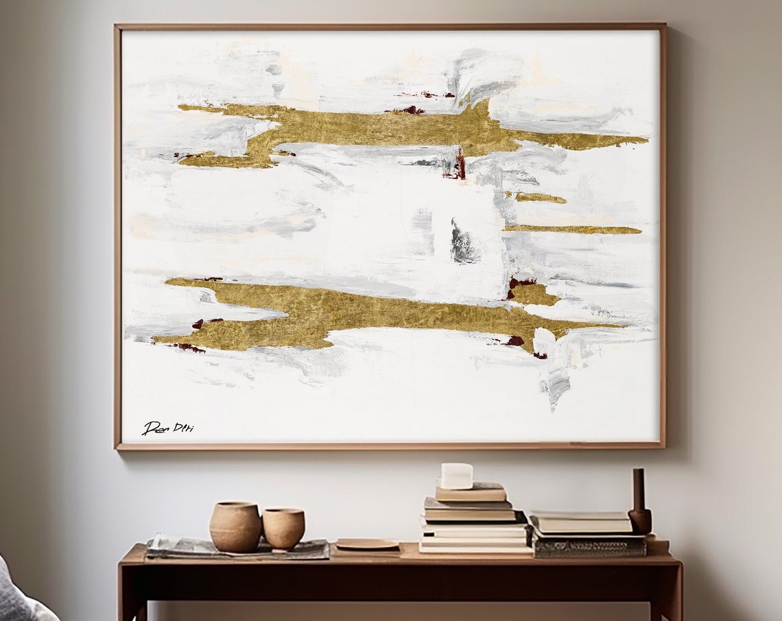 Handmade Painting Abstract Art Large Wall Art Painting On Contemporary Art Beige Painting Gold Abstract Contemporary Art Painting