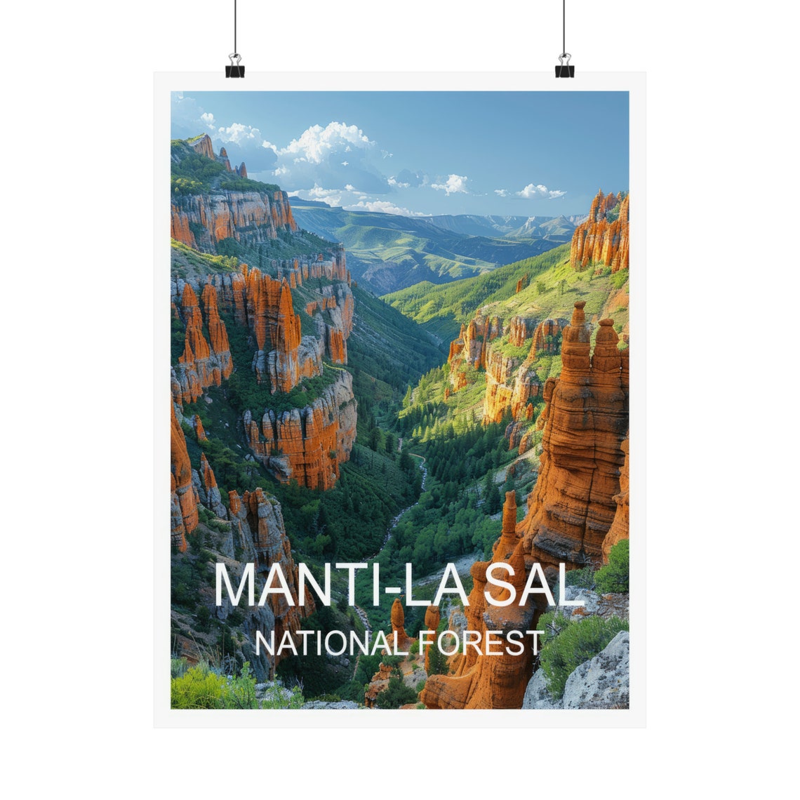 Manti La Sal National Forest Red Rock Canyon Hoodoos Valley Poster - Image 5