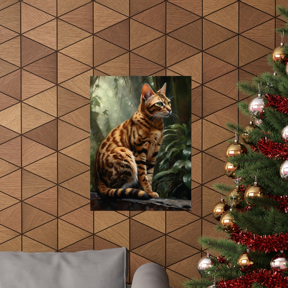 Bengal Cat Rosette Spots Jungle Portrait Exotic Feline Art Poster - Image 3