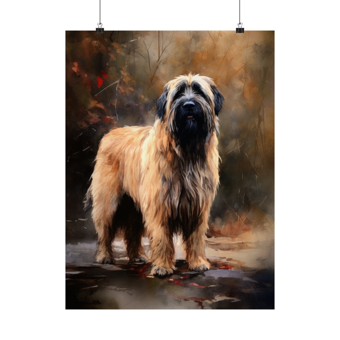 Briard Dog Art Print Dog Wall Art Animal Art Print Animal Art Poster Dog Lover Gift Colorful Animal Wall Art Cool Dog Art - Image 5