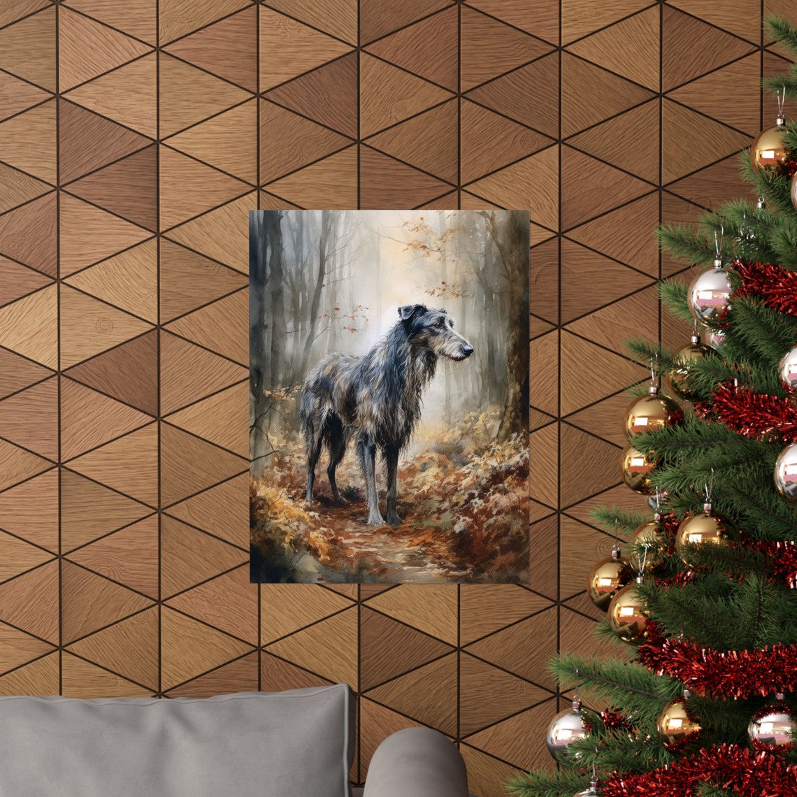 Scottish Deerhound Dog Art Print Dog Wall Art Animal Art Print Animal Art Poster Dog Lover Gift Colorful Animal Wall Art Cool Dog Art - Image 3