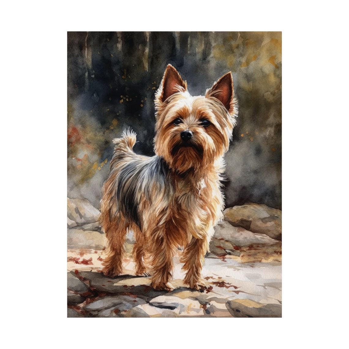 Silky Terrier Dog Art Print Dog Wall Art Animal Art Print Animal Art Poster Dog Lover Gift Colorful Animal Wall Art Cool Dog Art - Image 4