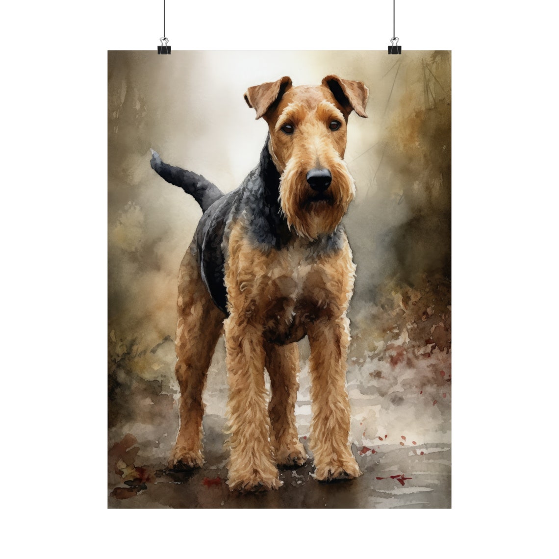 Airedale Terrier Dog Art Print Dog Wall Art Animal Art Print Animal Art Poster Dog Lover Gift Colorful Animal Wall Art Cool Dog Art - Image 5