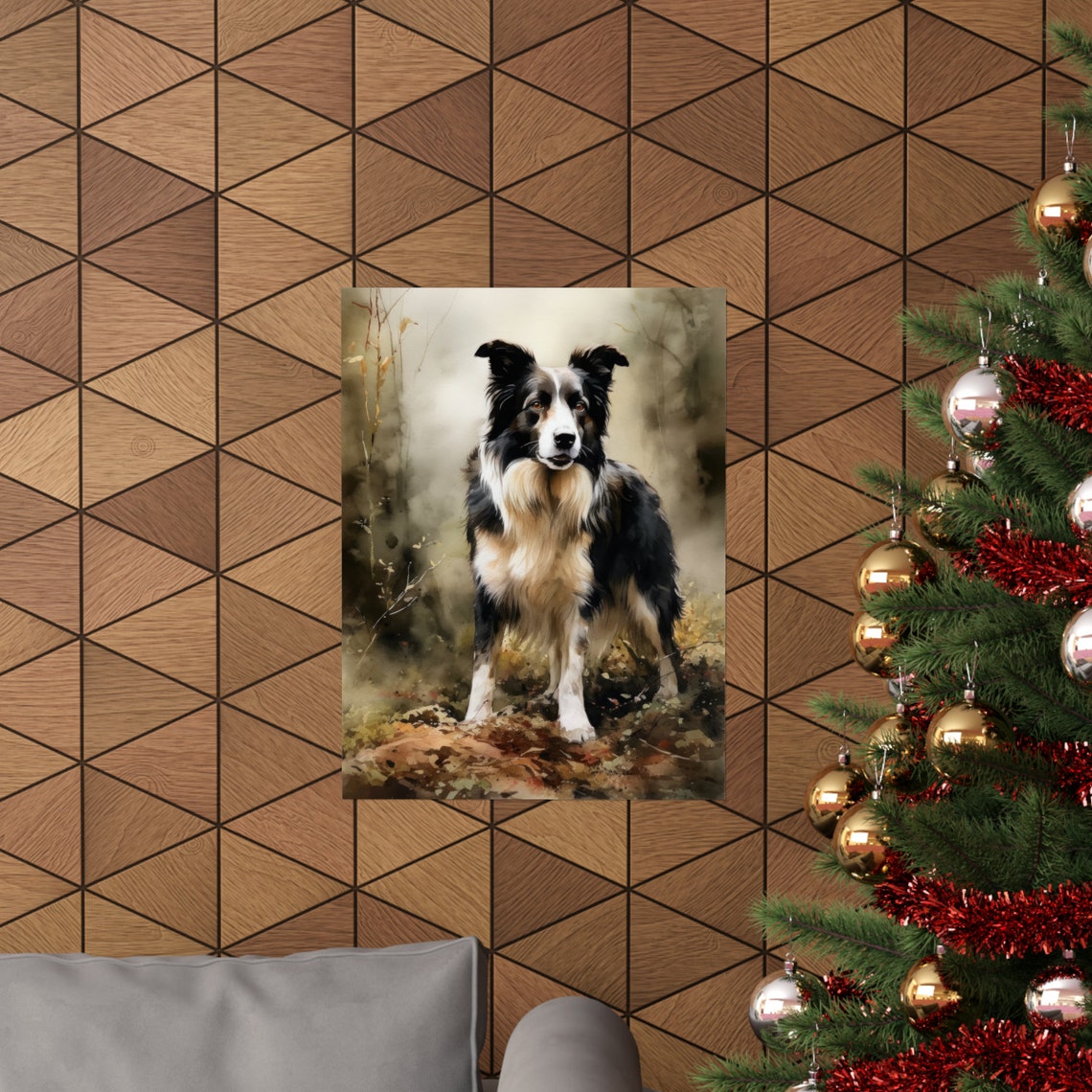 Border Collie Dog Art Print Dog Wall Art Animal Art Print Animal Art Poster Dog Lover Gift Colorful Animal Wall Art Cool Dog Art - Image 3