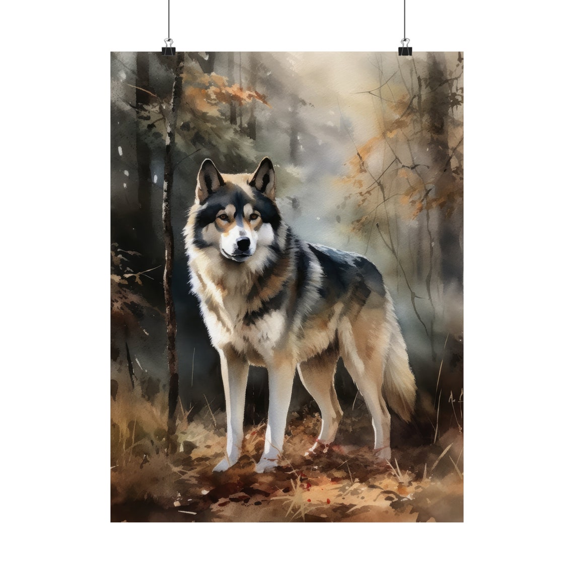 Alaskan Malamute Dog Art Print Dog Wall Art Animal Art Print Animal Art Poster Dog Lover Gift Colorful Animal Wall Art Cool Dog Art - Image 5