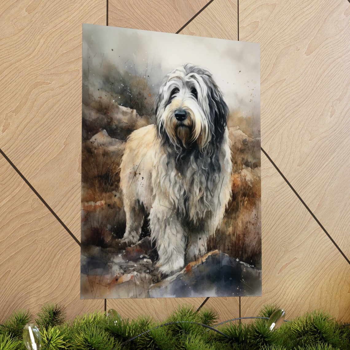 Polish Lowland Sheepdog Dog Art Print Dog Wall Art Animal Art Print Animal Art Poster Dog Lover Gift Colorful Animal Wall Art Cool Dog - Image 2
