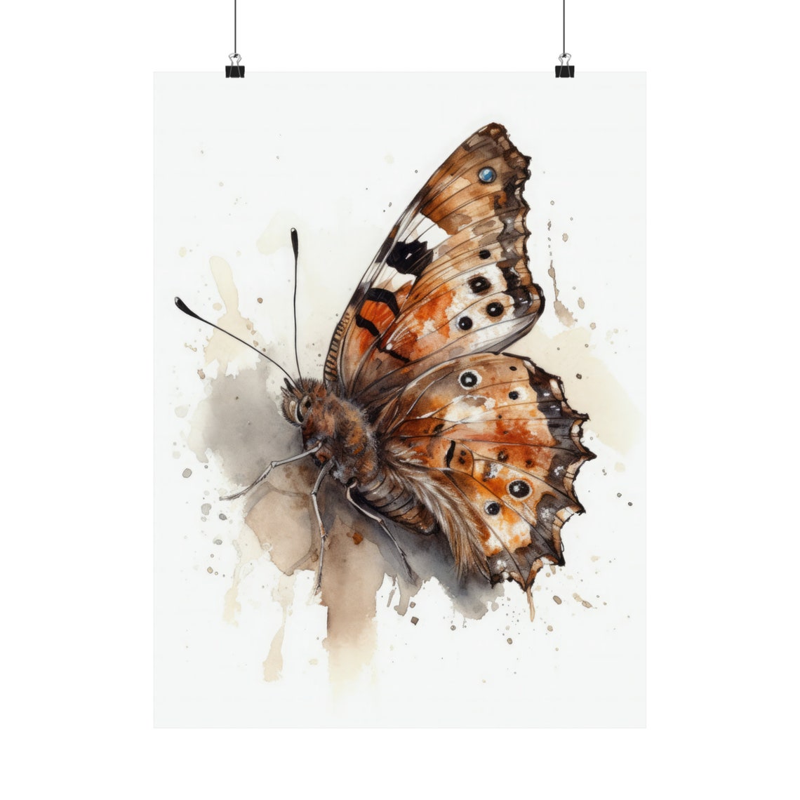 Satyr Butterfly Art Print Butterfly Home Dcor Watercolor Butterfly Painting Insect Wall Art Nature Lover Butterflies Artwork - Image 5