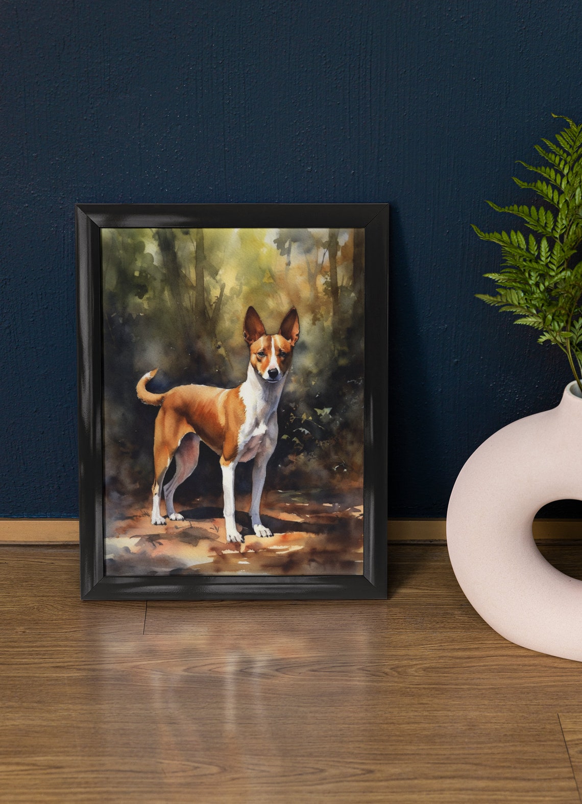 Basenji Dog Art Print Dog Wall Art Animal Art Print Animal Art Poster Dog Lover Gift Colorful Animal Wall Art Cool Dog Art