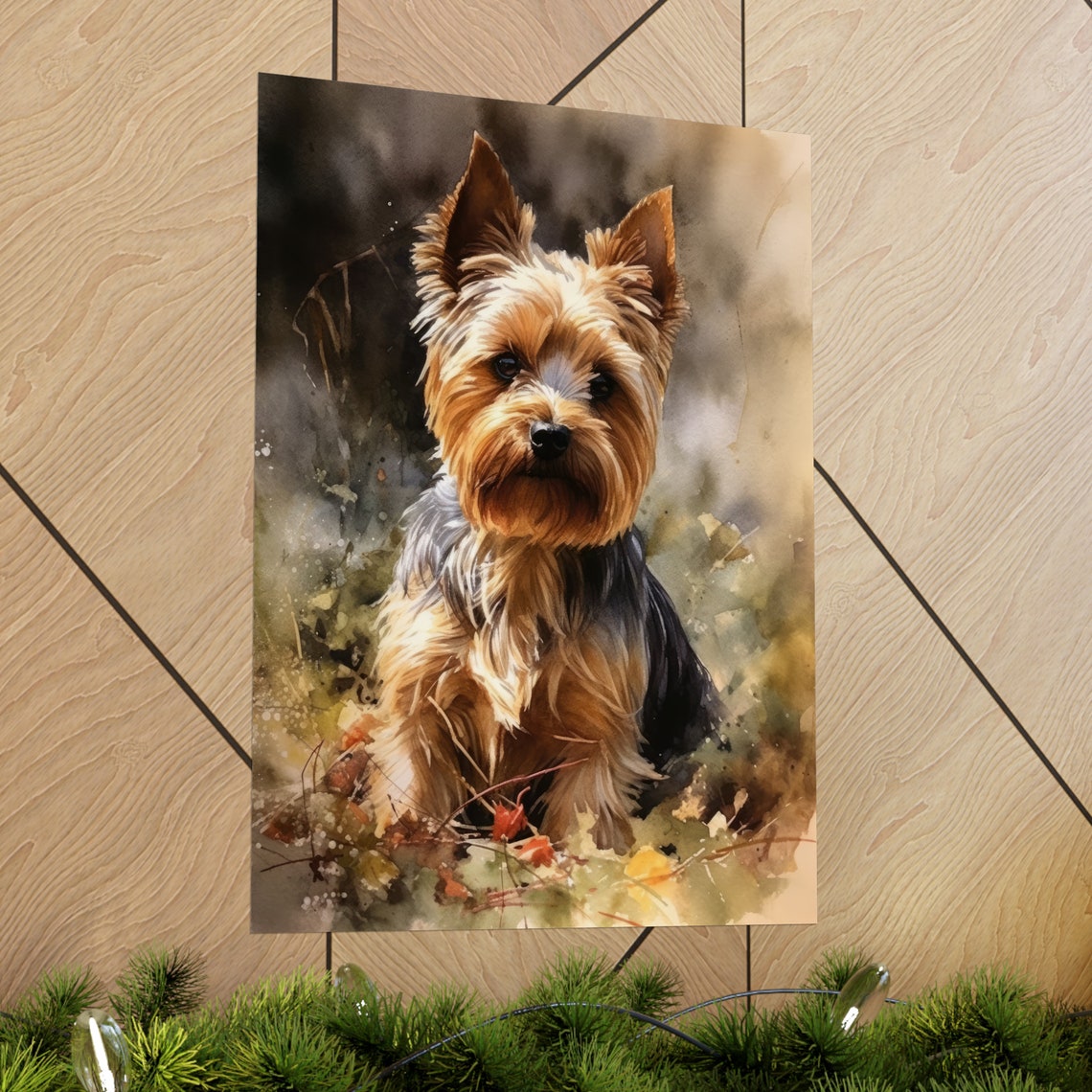 Yorkshire Terrier Dog Art Print Dog Wall Art Animal Art Print Animal Art Poster Dog Lover Gift Colorful Animal Wall Art Cool Dog Art - Image 2