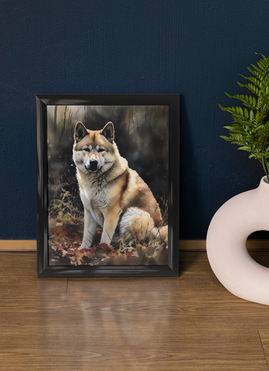Akita Dog Art Print Dog Wall Art Animal Art Print Animal Art Poster Dog Lover Gift Colorful Animal Wall Art Cool Dog Art