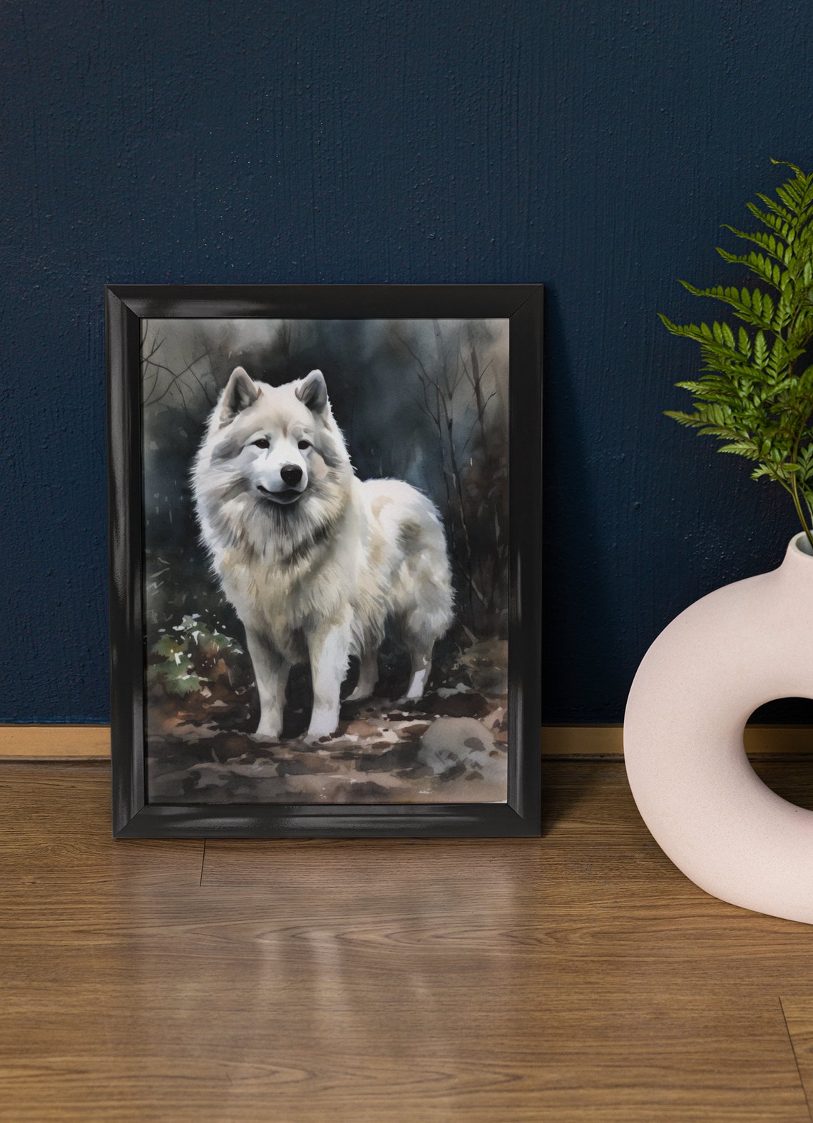 Samoyed Dog Art Print Dog Wall Art Animal Art Print Animal Art Poster Dog Lover Gift Colorful Animal Wall Art Cool Dog Art