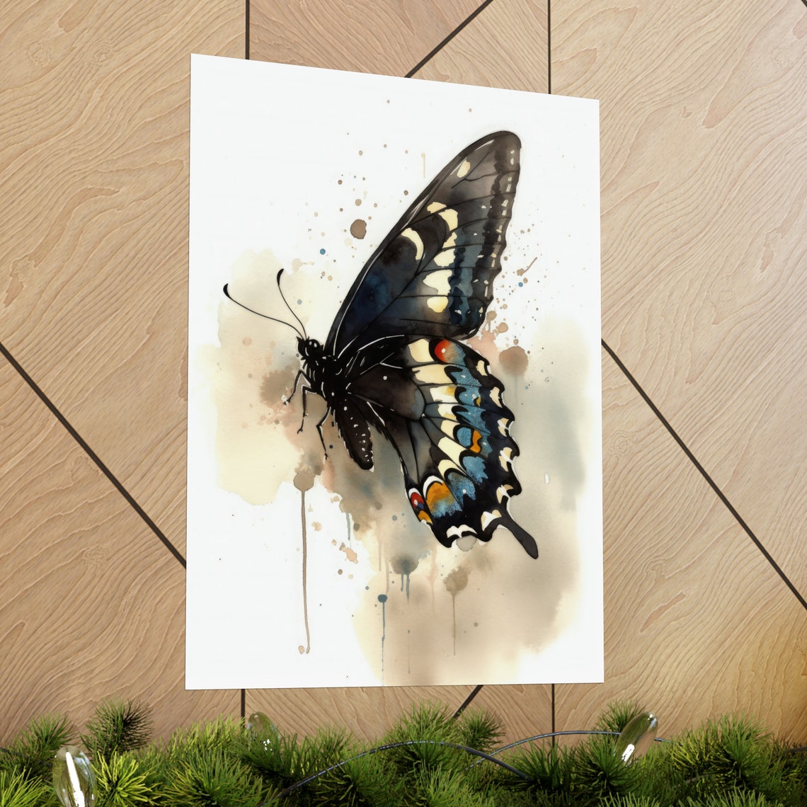 Swallowtail Butterfly Art Print Butterfly Home Dcor Watercolor Butterfly Painting Insect Wall Art Nature Lover Butterflies Artwork - Image 2