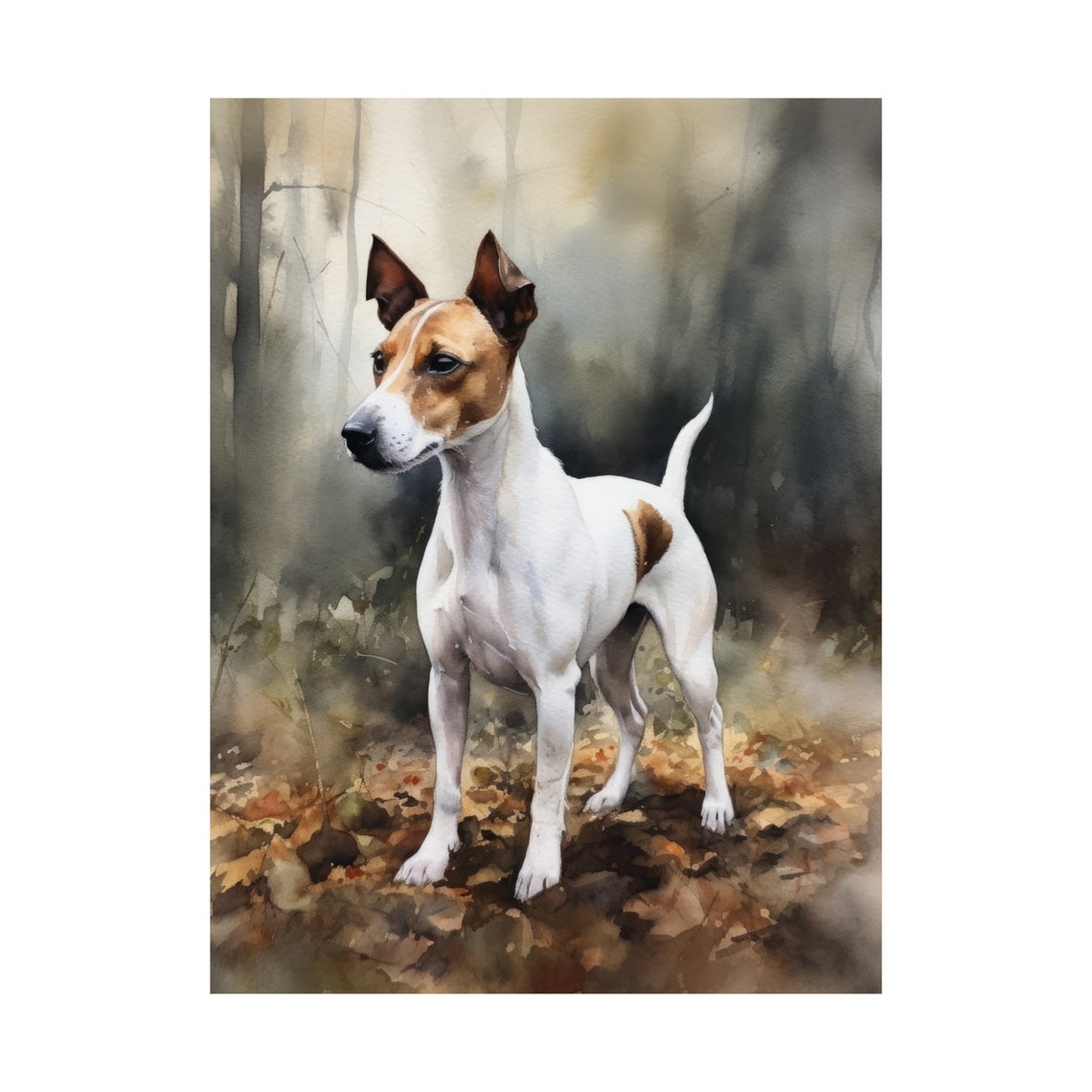 Smooth Fox Terrier Dog Art Print Dog Wall Art Animal Art Print Animal Art Poster Dog Lover Gift Colorful Animal Wall Art Cool Dog Art - Image 4