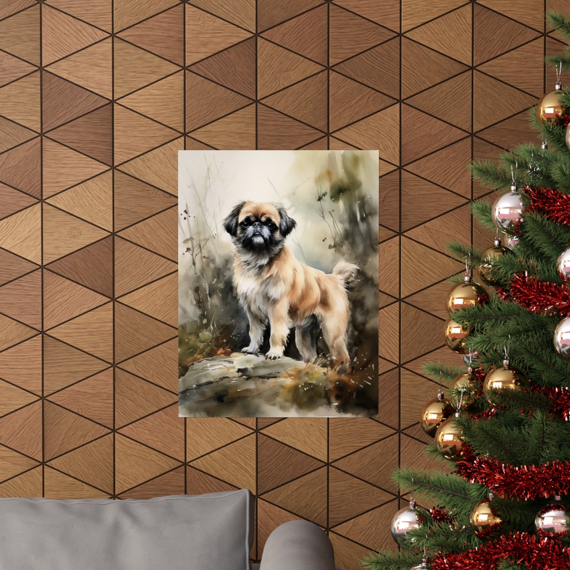 Japanese Chin Dog Art Print Dog Wall Art Animal Art Print Animal Art Poster Dog Lover Gift Colorful Animal Wall Art Cool Dog Art - Image 3