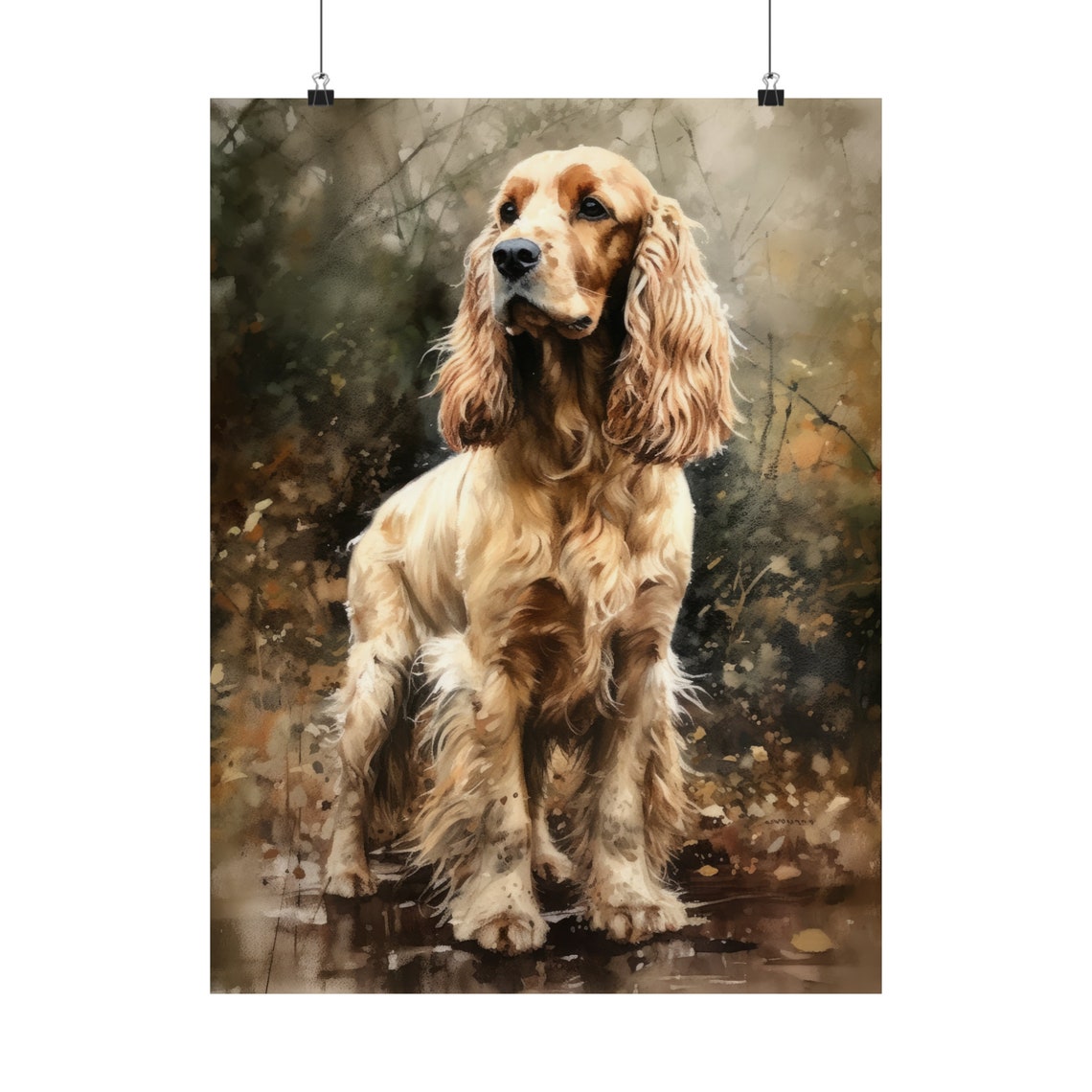 English Cocker Spaniel Dog Art Print Dog Wall Art Animal Art Print Animal Art Poster Dog Lover Gift Colorful Animal Wall Art Cool Dog - Image 5