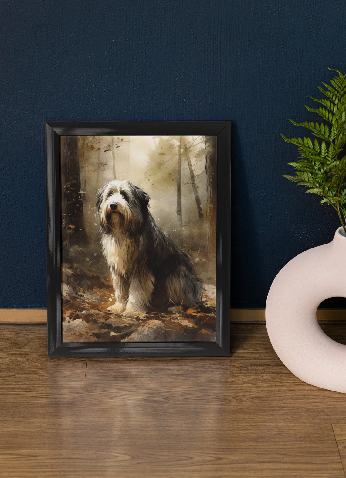 Bearded Collie Dog Art Print Dog Wall Art Animal Art Print Animal Art Poster Dog Lover Gift Colorful Animal Wall Art Cool Dog Art