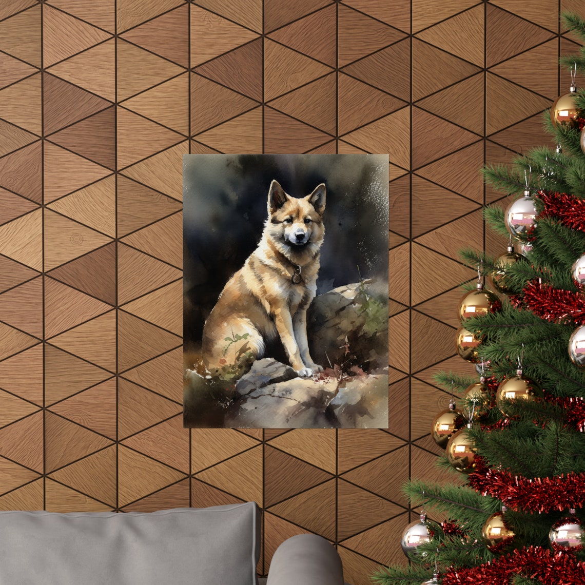 Norwegian Buhund Dog Art Print Dog Wall Art Animal Art Print Animal Art Poster Dog Lover Gift Colorful Animal Wall Art Cool Dog Art - Image 3