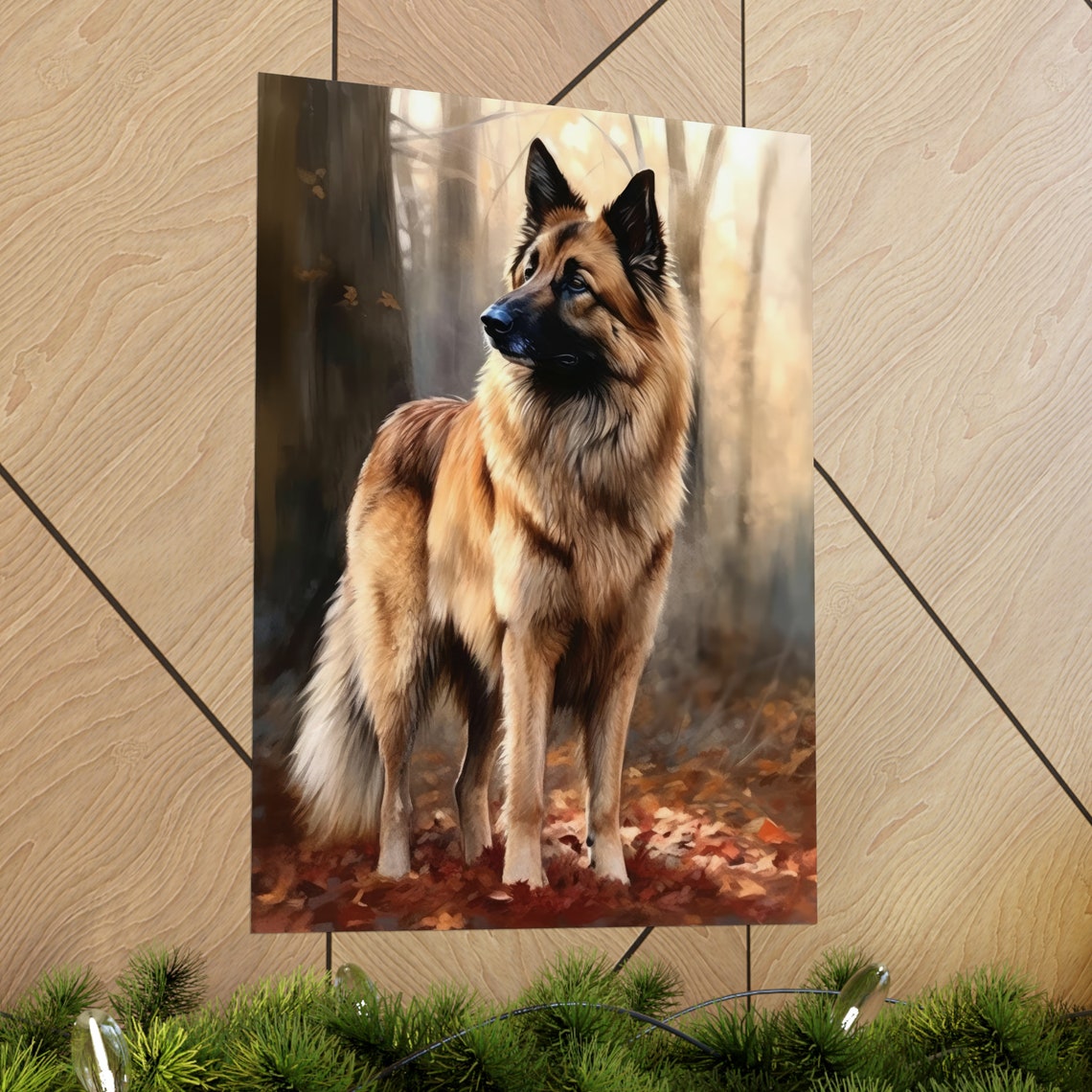 Belgian Tervuren Dog Art Print Dog Wall Art Animal Art Print Animal Art Poster Dog Lover Gift Colorful Animal Wall Art Cool Dog Art - Image 2