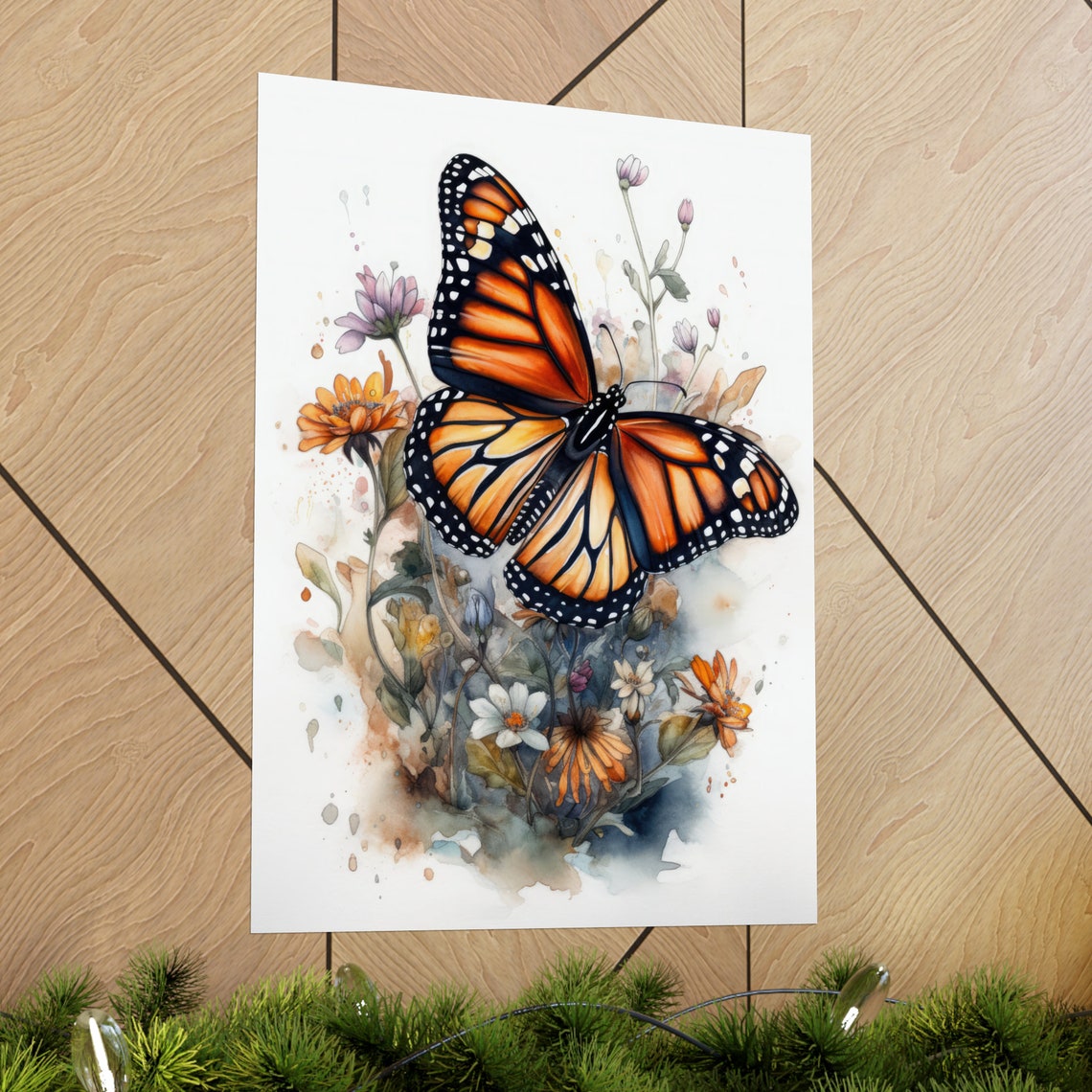 Monarch Butterfly Art Print Butterfly Home Dcor Watercolor Butterfly Painting Insect Wall Art Nature Lover Butterflies Artwork - Image 2