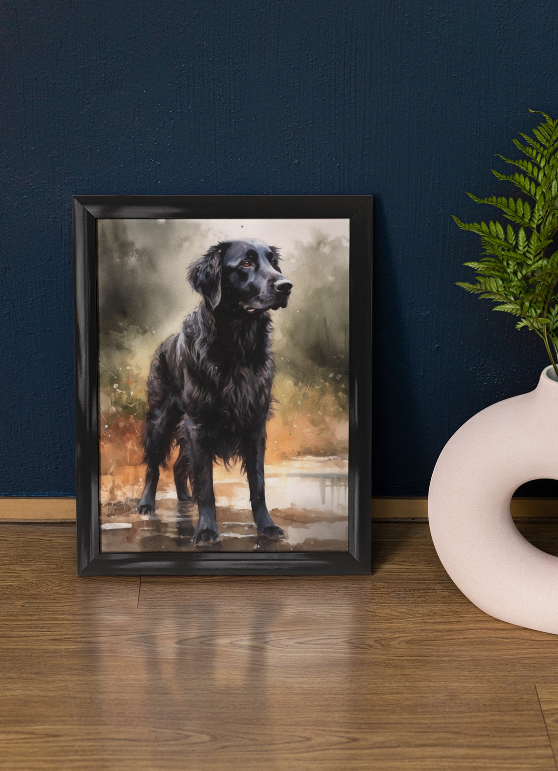 Flat Coated Retriever Dog Art Print Dog Wall Art Animal Art Print Animal Art Poster Dog Lover Gift Colorful Animal Wall Art Cool Dog