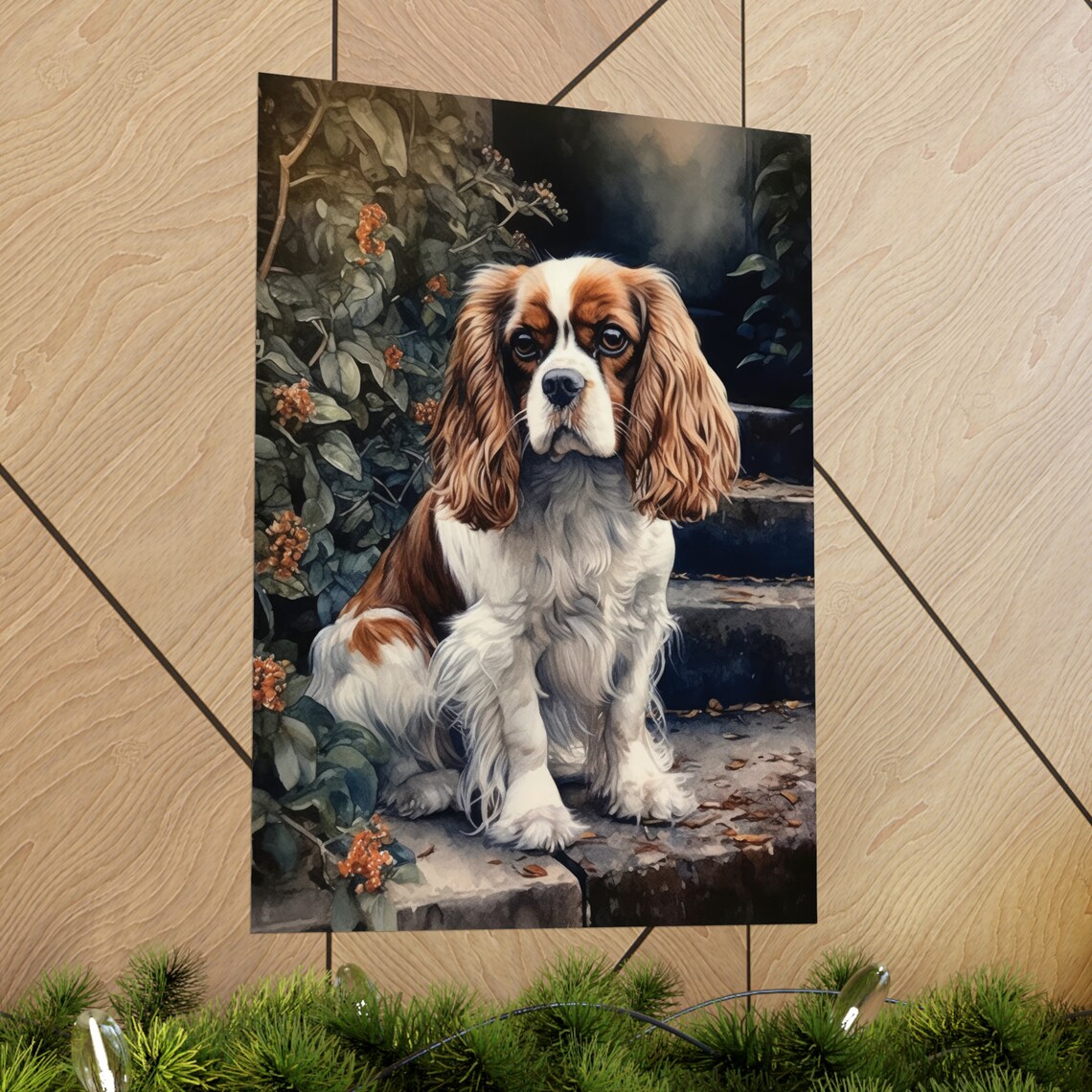 Cavalier King Charles Spaniel Dog Art Print Dog Wall Art Animal Art Print Animal Art Poster Dog Lover Gift Colorful Animal Wall Art - Image 2