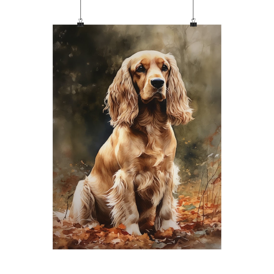 Cocker Spaniel Dog Art Print Dog Wall Art Animal Art Print Animal Art Poster Dog Lover Gift Colorful Animal Wall Art Cool Dog Art - Image 5