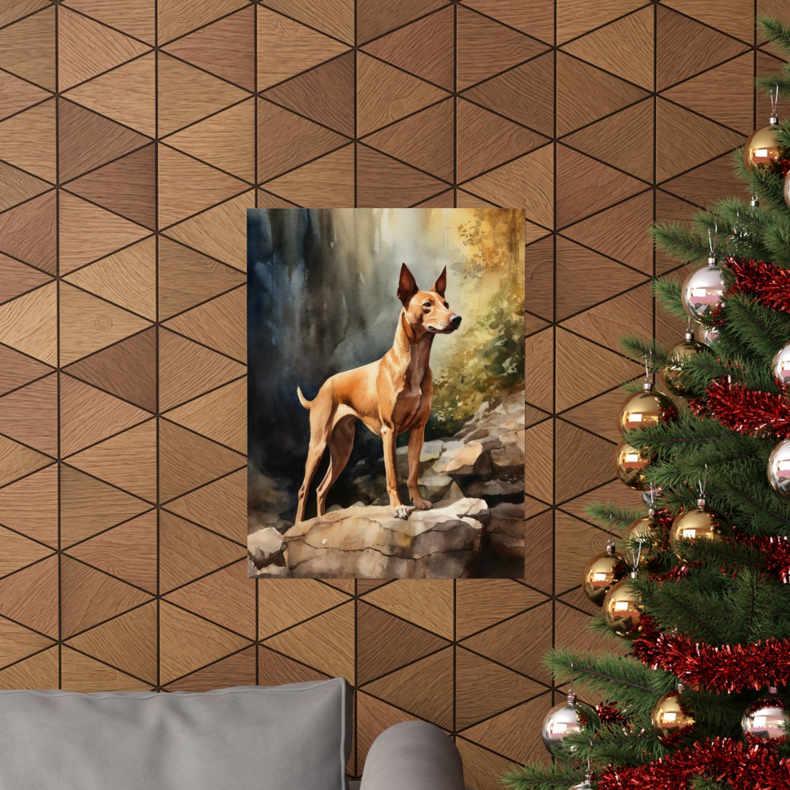 Pharaoh Dog Art Print Dog Wall Art Animal Art Print Animal Art Poster Dog Lover Gift Colorful Animal Wall Art Cool Dog Art - Image 3