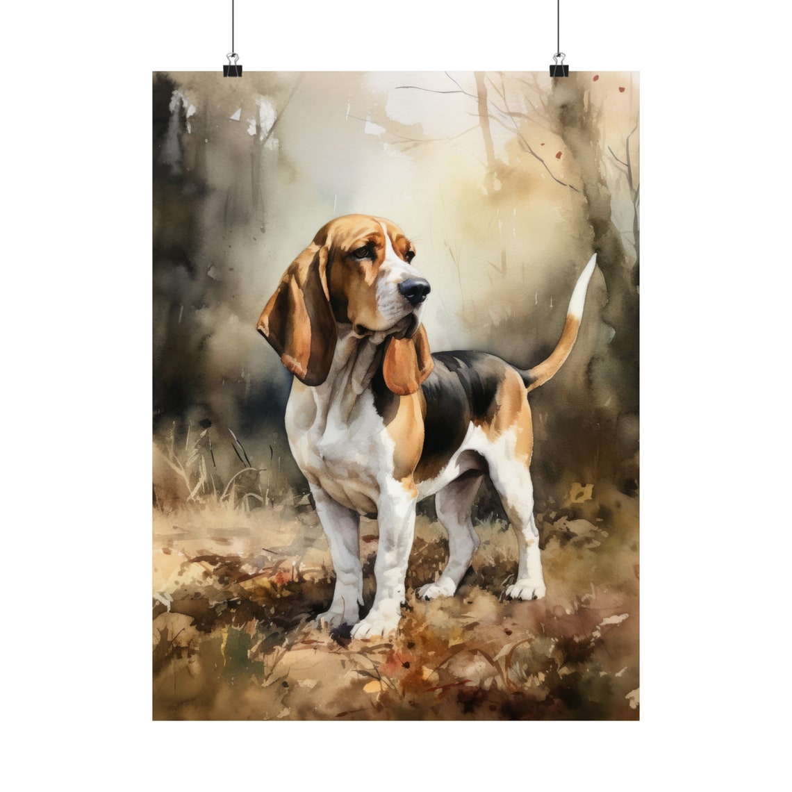 Basset Hound Dog Art Print Dog Wall Art Animal Art Print Animal Art Poster Dog Lover Gift Colorful Animal Wall Art Cool Dog Art - Image 5