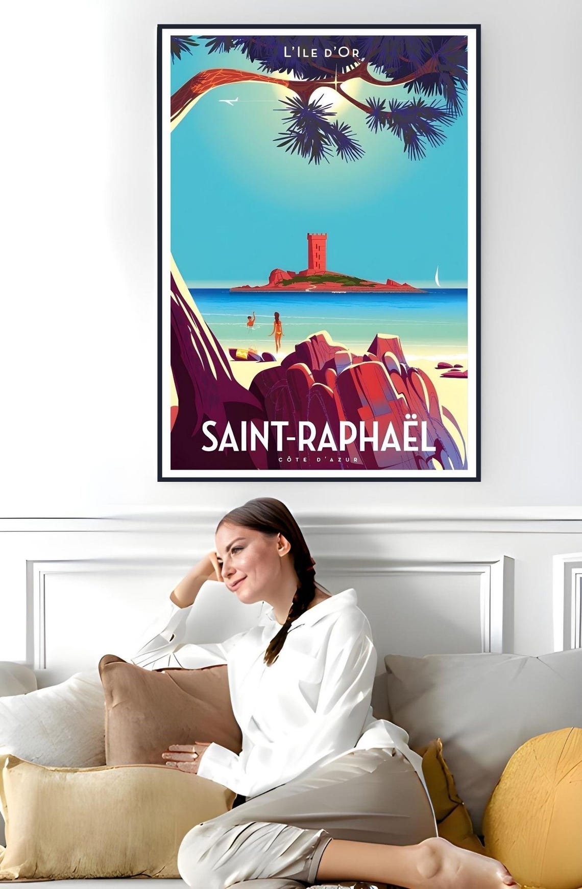 Nice Travel Print France Nice Wall Art Print France Travel Poster France Home Decor Nice Artwork Poster Gift Nice Illustration Art Lover - Image 3