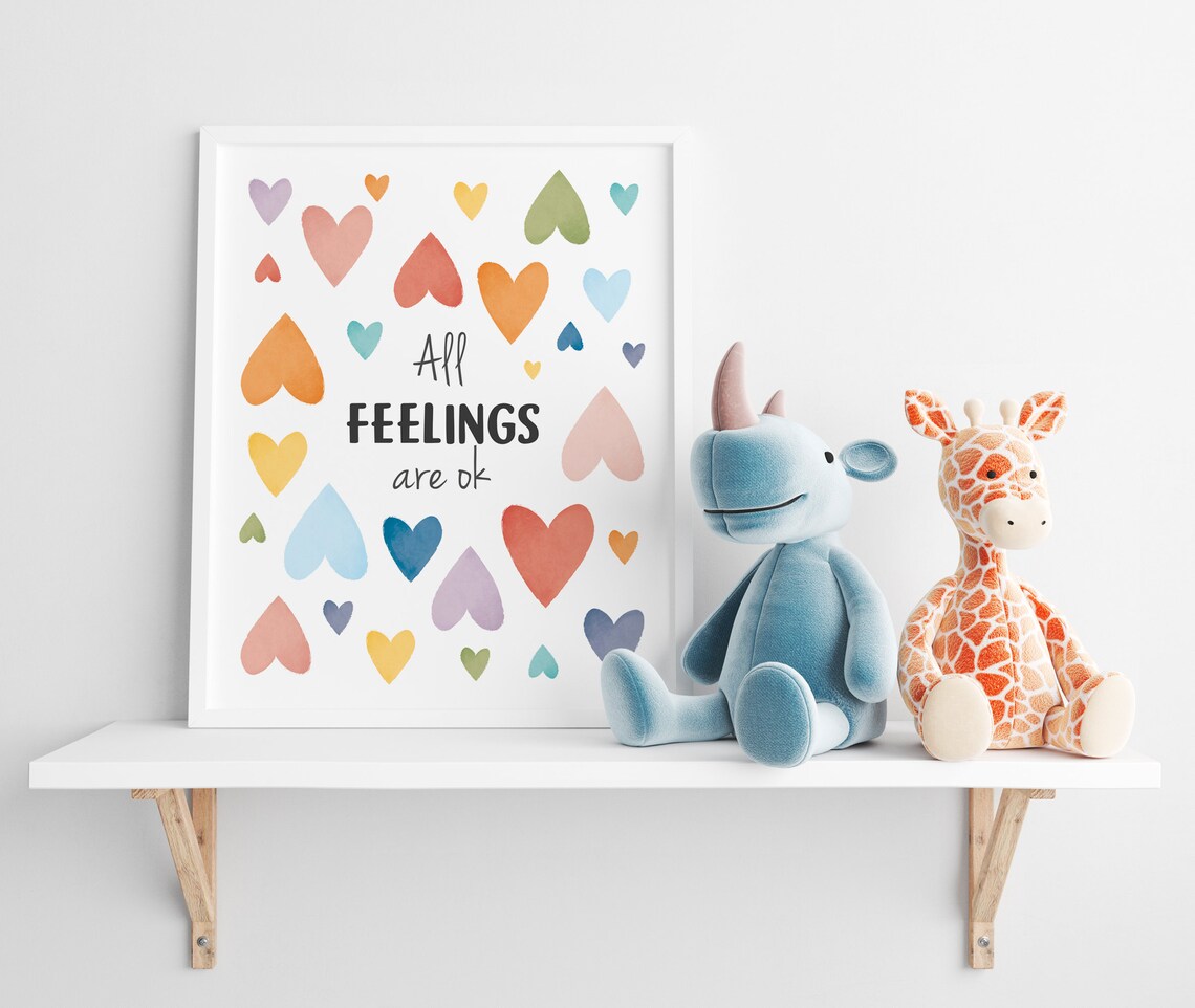 All Feelings Are Ok Poster, Mental Health Chart - Image 5
