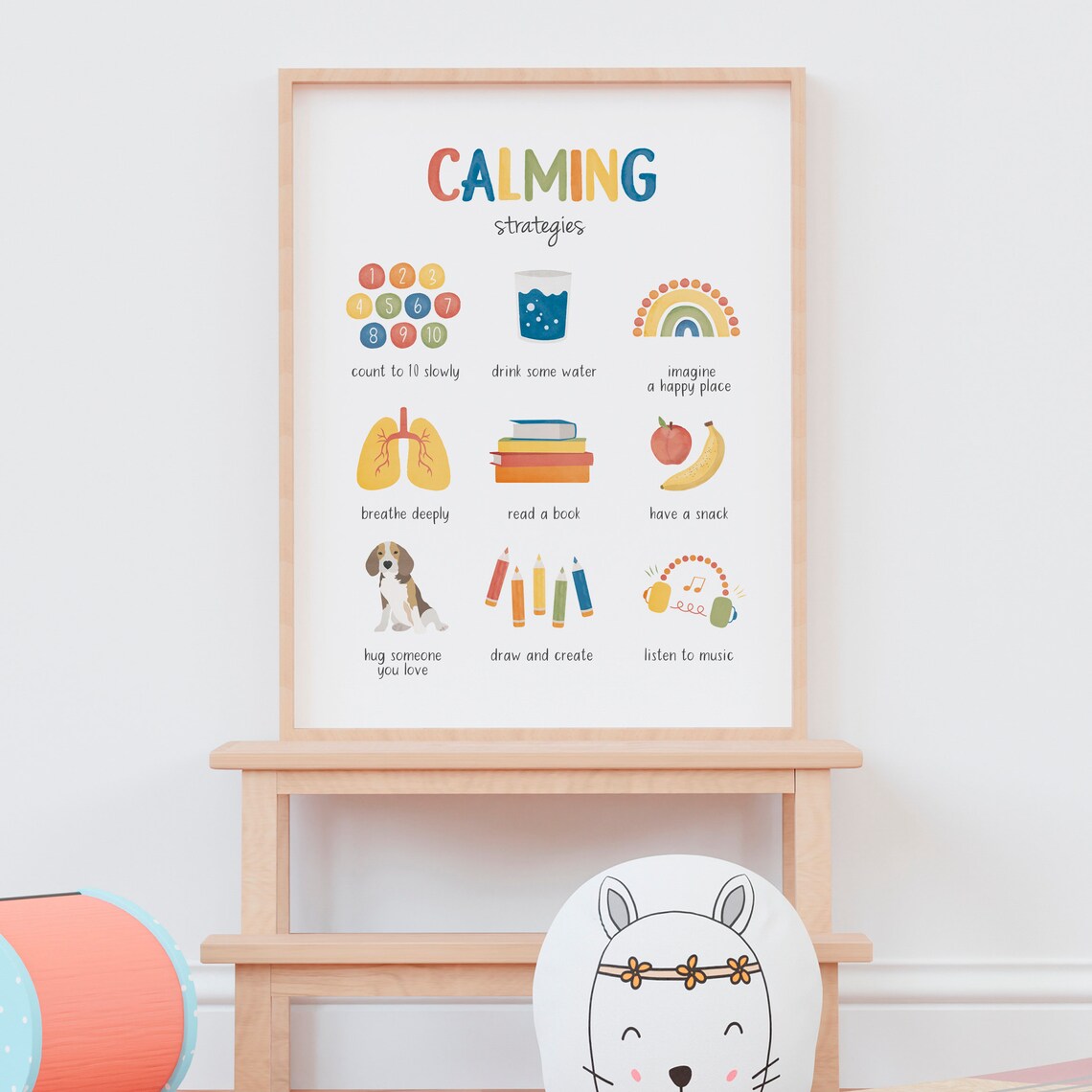 Calming Strategies Therapy Office Art Print - Image 7