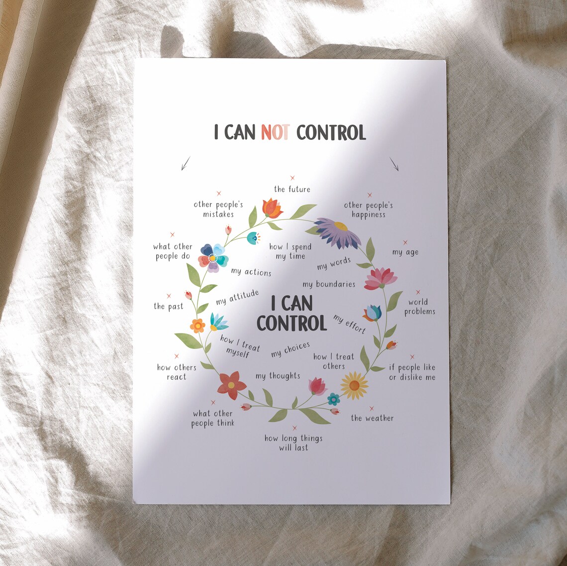 Things I Can Control Growth Mindset Art Print - Image 6