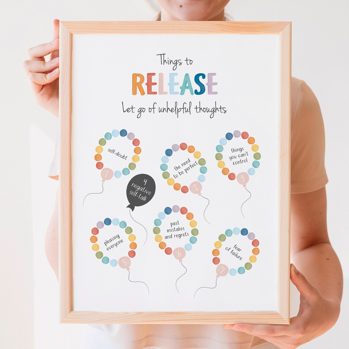 Therapist Office Decor CBT Coping Skills Mindfulness Poster - Image 5