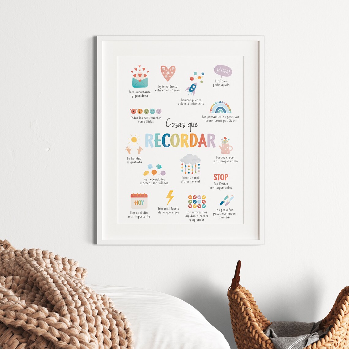Spanish Things To Remember Therapy Office Art Print - Image 8