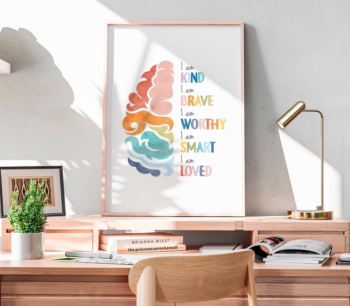 Daily Affirmations Therapy Office Decor Art Print - Image 2