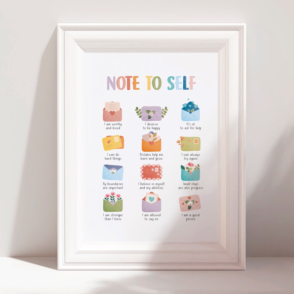 Note to Self Poster, Therapy Office Decor - Image 3