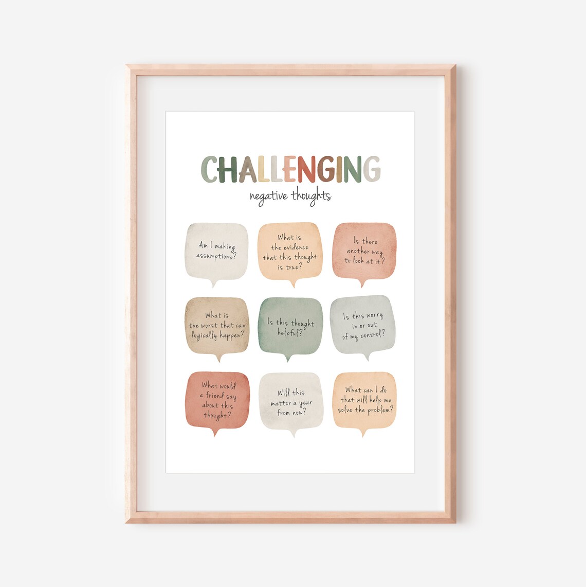 Cognitive Behavioral Therapy Poster, Counselor Office Decor - Image 3