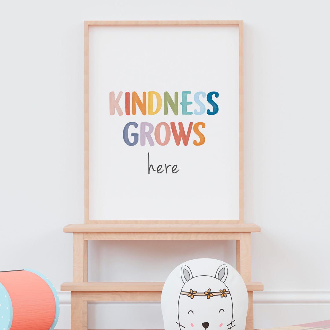 Kindness Grows Here Rainbow Watercolor Classroom Quote Wall Poster - Image 8