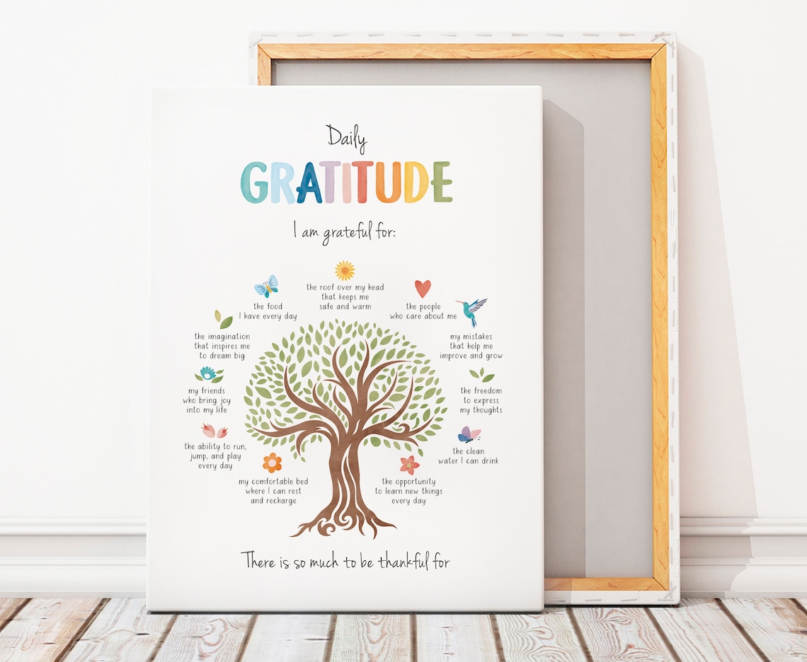 Daily Gratitude Poster, Growth Mindset Office Decor - Image 3