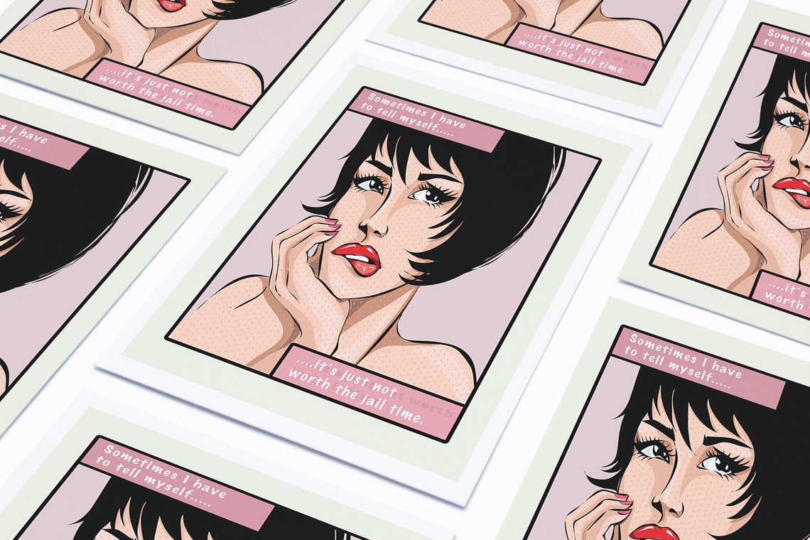 Pop Art Comic Girl Funny Quote Sassy Retro 60s Style Feminist Poster - Image 3