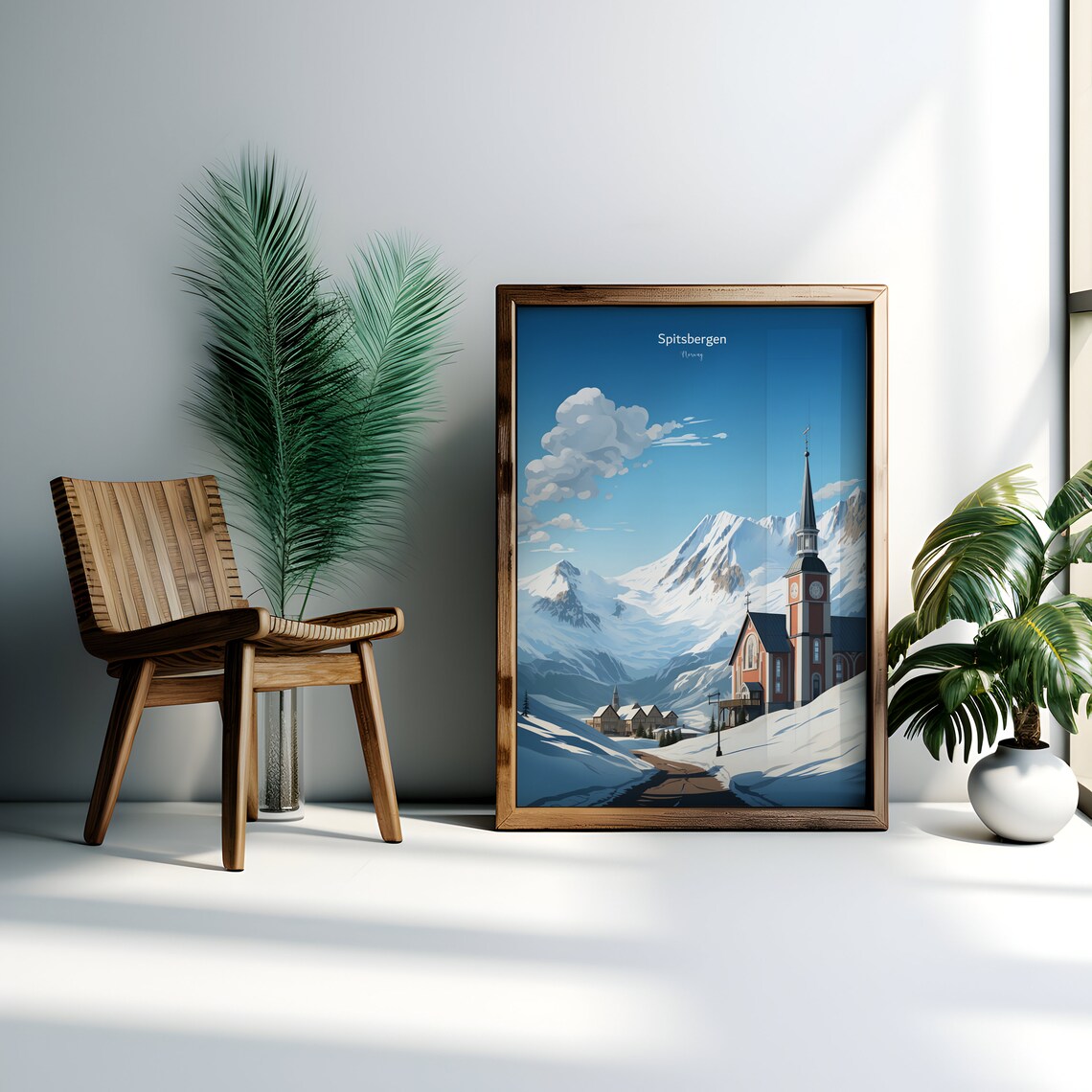 Spitsbergen Travel Poster, Scandinavian Design - Image 5