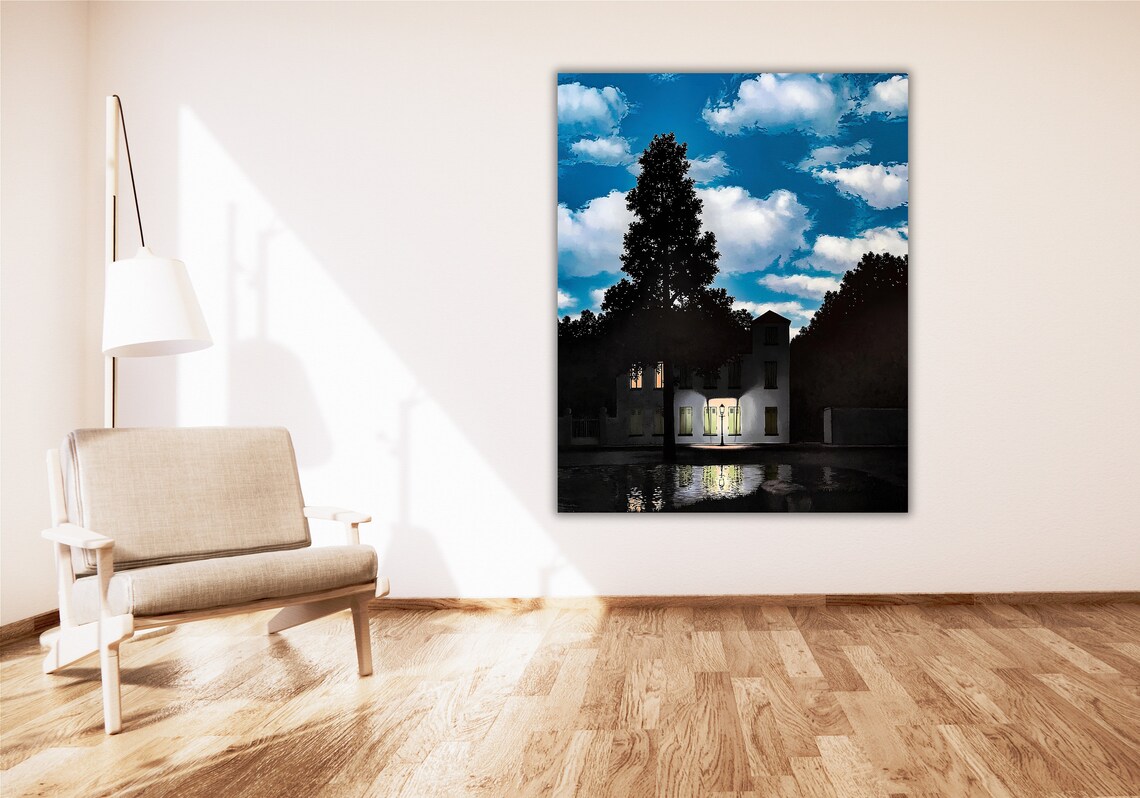 Rene Magritte The Empire of Light Day Sky Night Street Surreal Poster - Image 2
