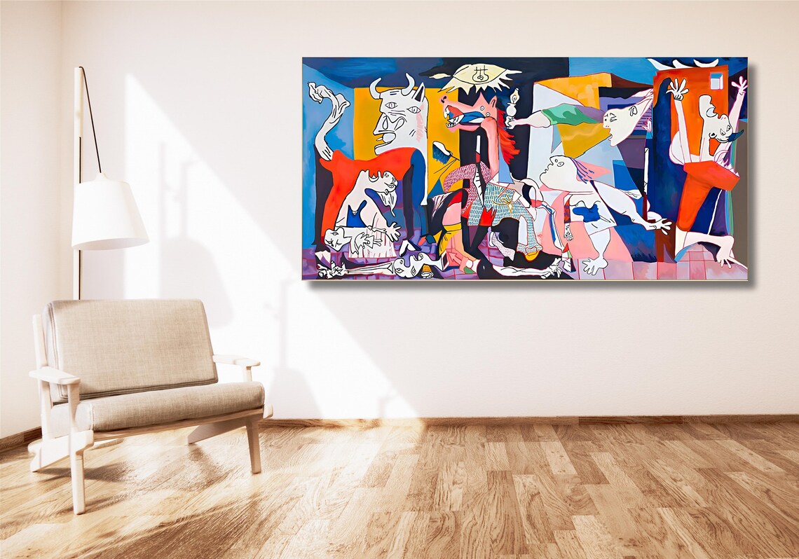 Pablo Picasso Guernica Color Cubist Anti War Painting Art Poster - Image 3