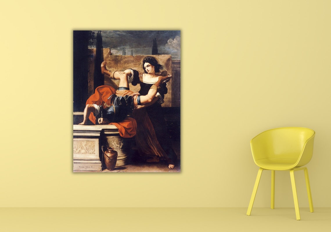 Elisabetta Sirani Timoclea Baroque Heroine Pushing Warrior 1659 Poster - Image 3
