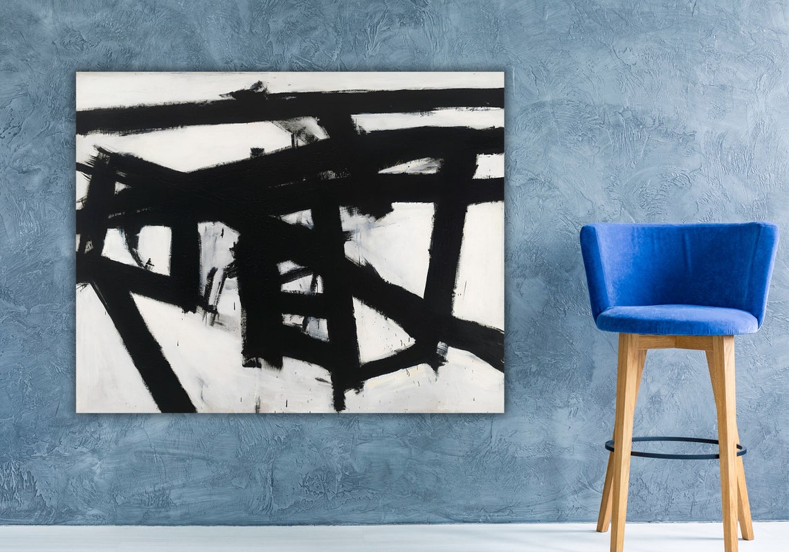 Franz Kline Large Black White Abstract Expressionist Art Poster - Image 3