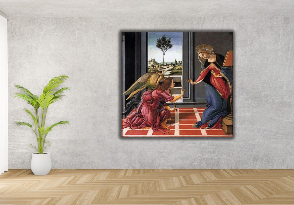 Sandro Botticelli Cestello Annunciation Angel Gabriel Religious Poster - Image 3