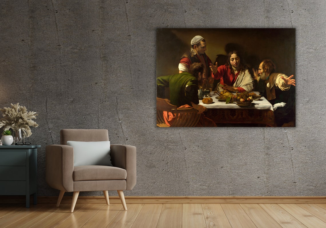Caravaggio The Supper at Emmaus Jesus Disciples Baroque Table Poster - Image 3