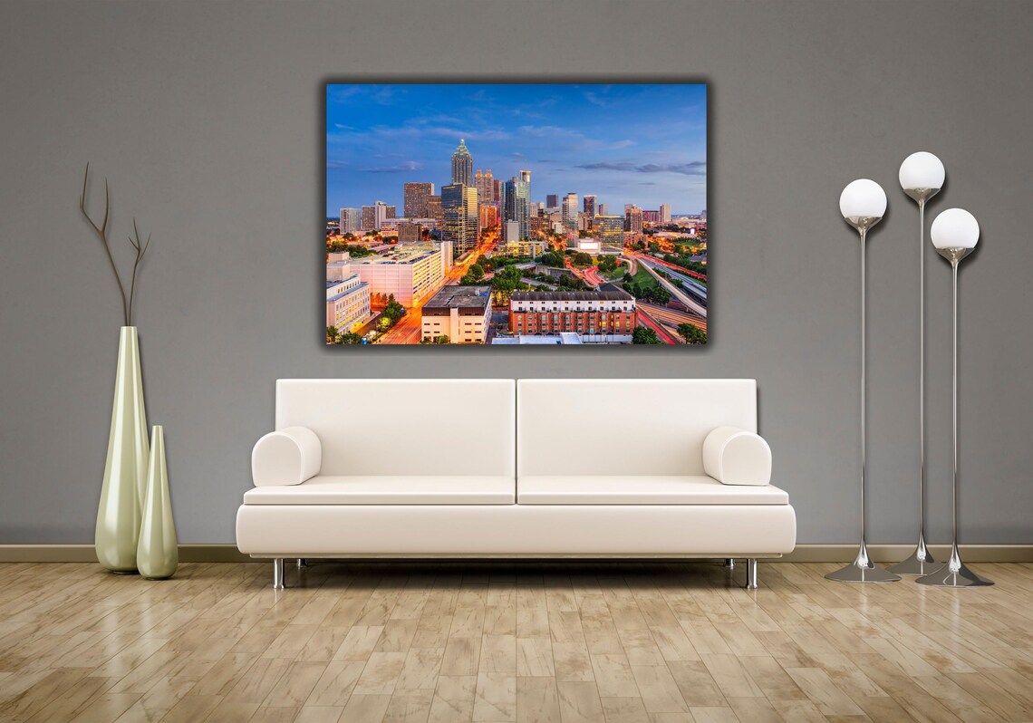 Atlanta Georgia Skyline At Dusk Downtown Cityscape Photo Poster - Image 2